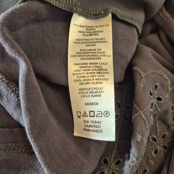 Loft Women's Gray Poly Long Sleeve Blouse - Picture 10 of 11